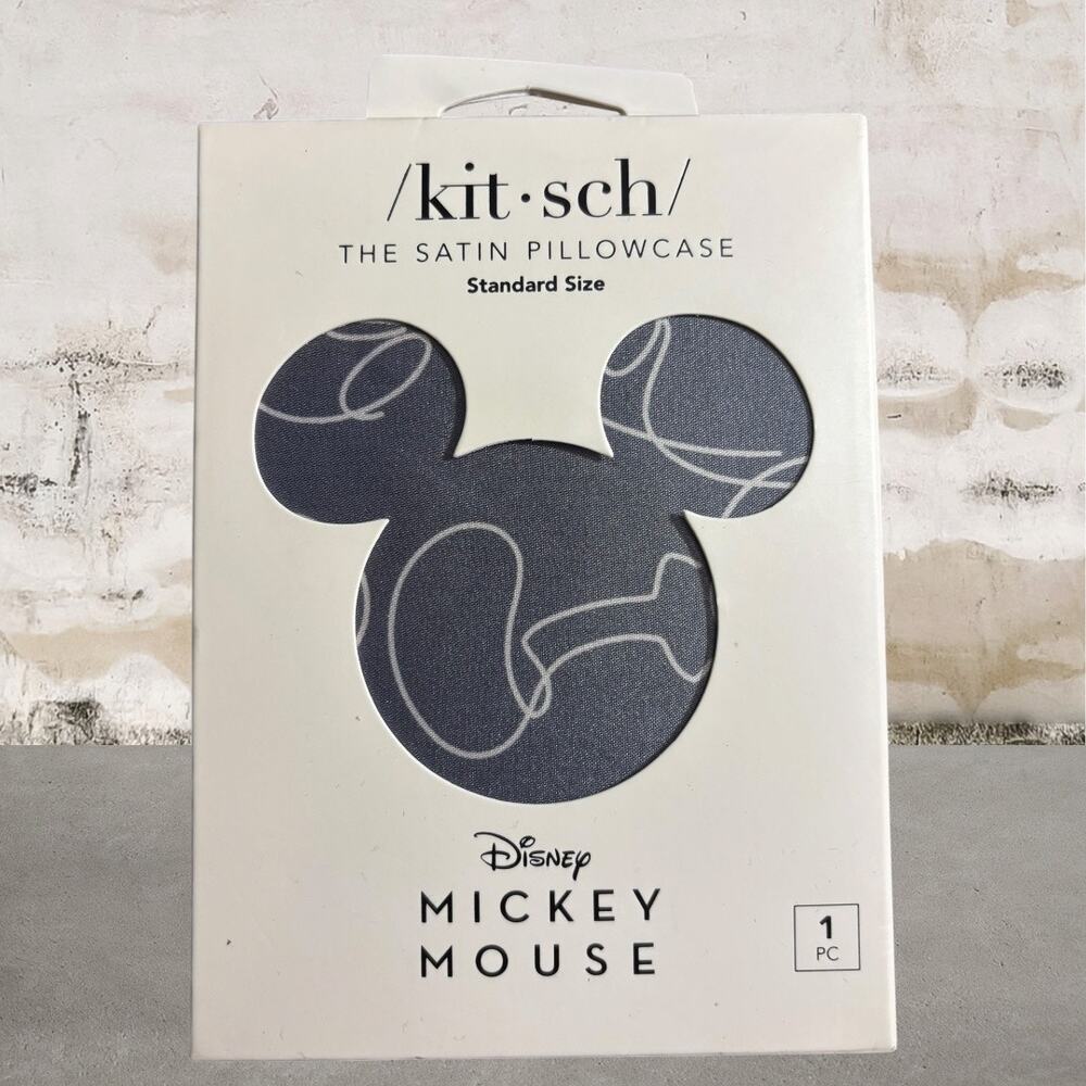 Disney x Kitsch Satin Standard Pillowcase Mickey Mouse NIB